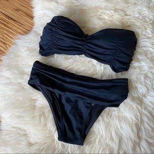 Dineila Ruched Strapless 2 Piece Padded Volume Bikini